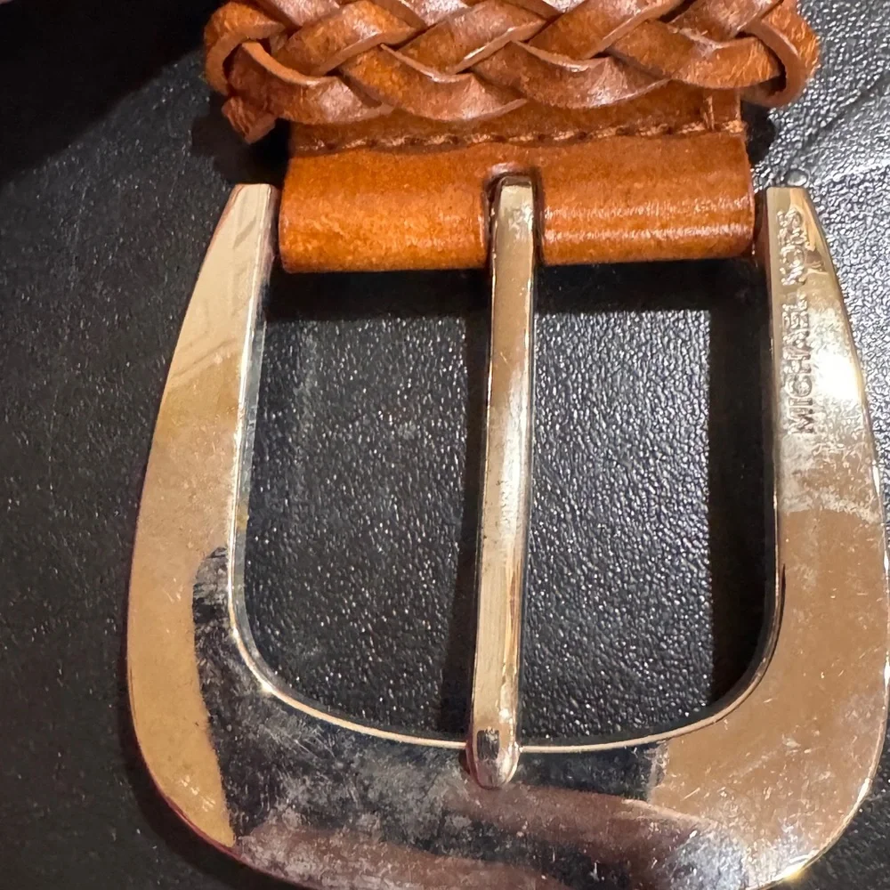 Michael Kors Women's Braided Leather Belt - Brown size small